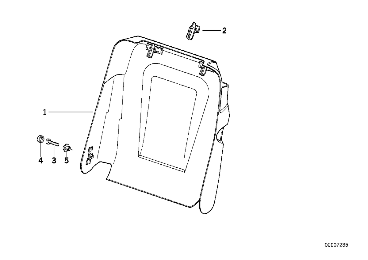 Genuine BMW 52108118074 E31 Hook (Inc. 840i, 850Ci & 840Ci)