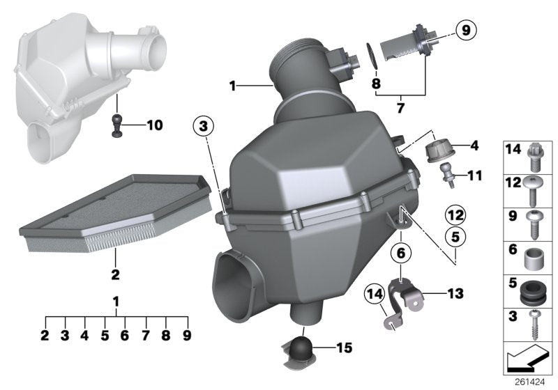 Genuine BMW 51718048828 Bracket. Intake Silencer (Inc. M5 & M6)
