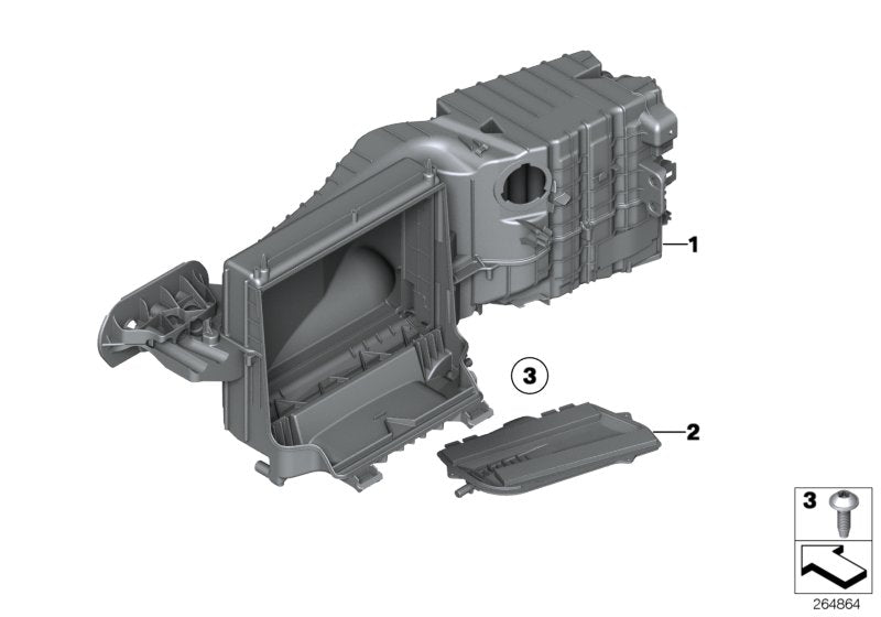 Genuine BMW 64119241190 Filter Housing (Inc. 528iX, 750LiX 4.4 & 650i)
