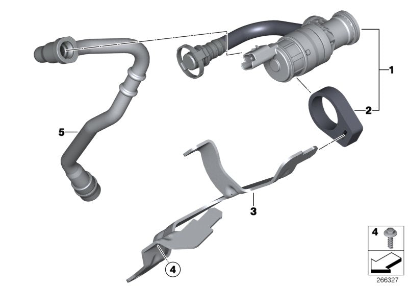 Genuine BMW 13908619928 Fuel Tank Breather Line