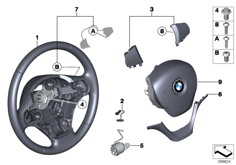 Genuine BMW 32306854753 F22 F20 Leather Steering Wheel (Inc. 330dX, 114d & 116d)