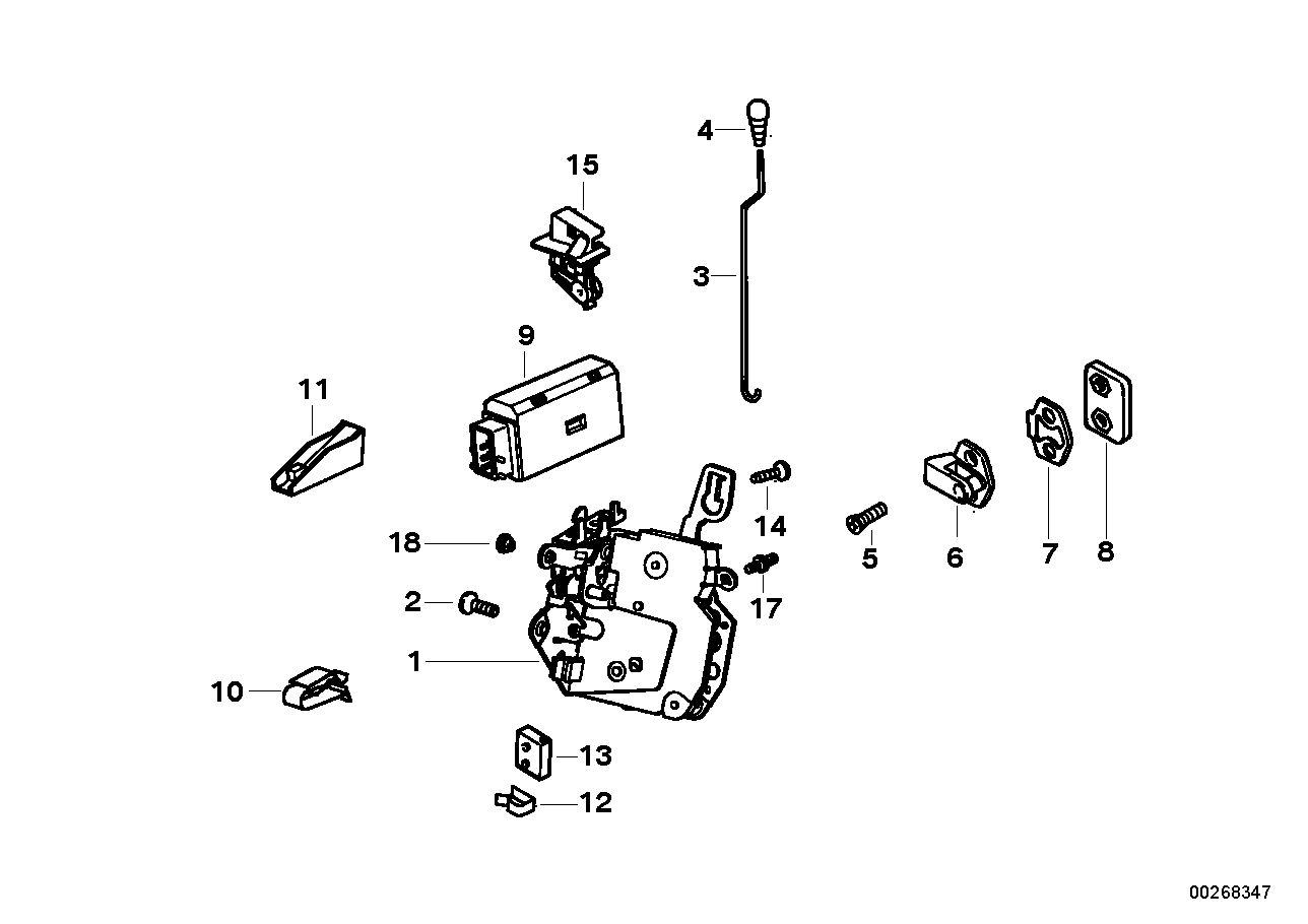 Genuine BMW 51218169046 E36 Door Lock Front Right (Inc. 318ti, 318i & 318is)