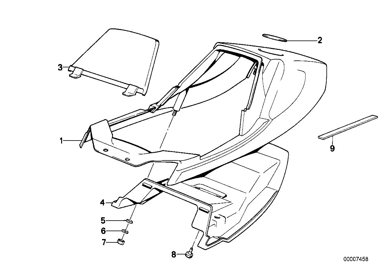 Genuine BMW 52531452274 Cover (Inc. R 65 RT)