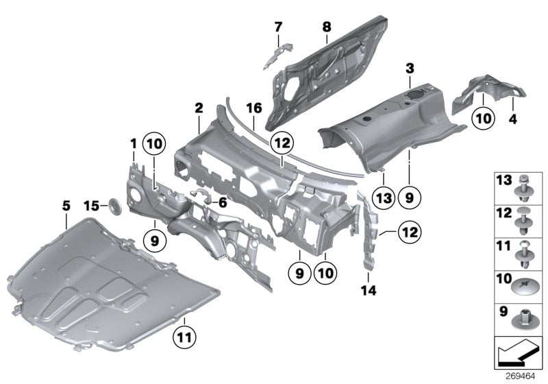 Genuine BMW 51489128445 E89 Sound Insulating Left (Inc. Z4 35is, Z4 28i & Z4 30i)