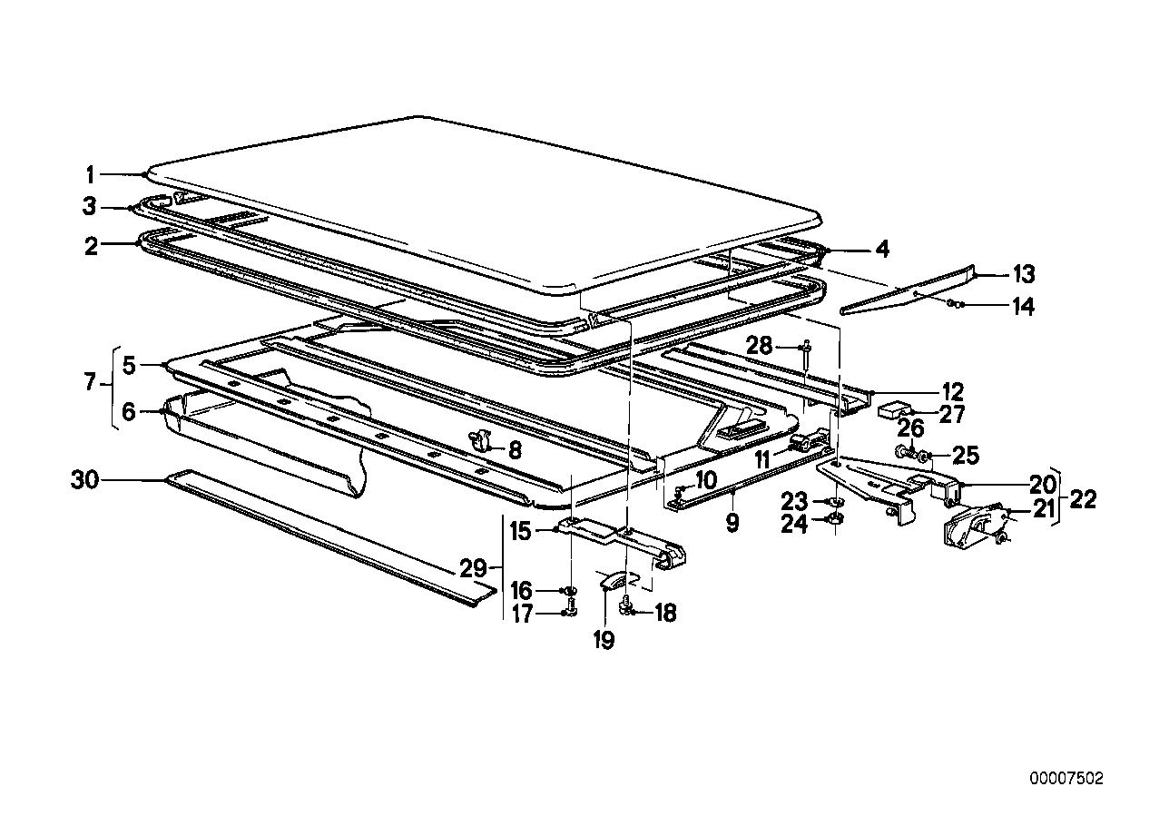 Genuine BMW 54121843425 E23 E24 E12 Left Gate Bracket (Inc. 732i, 730 & 745i)