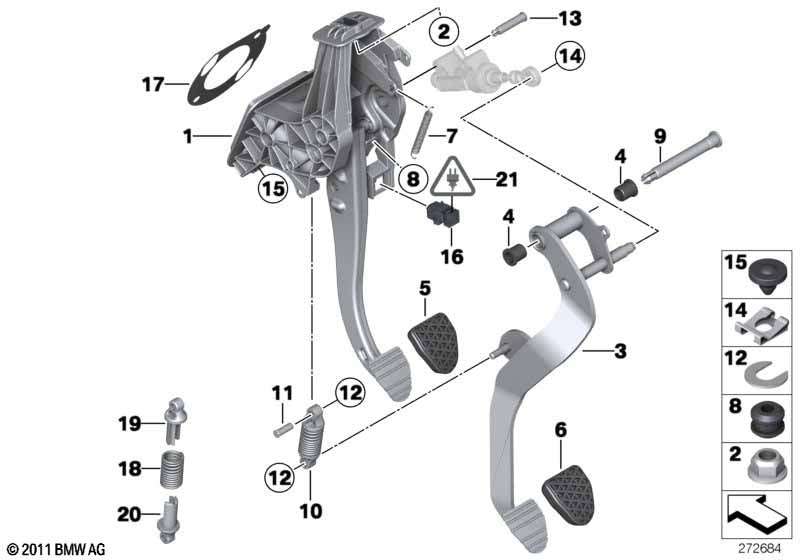 Genuine BMW 35316868083 Clutch Pedal