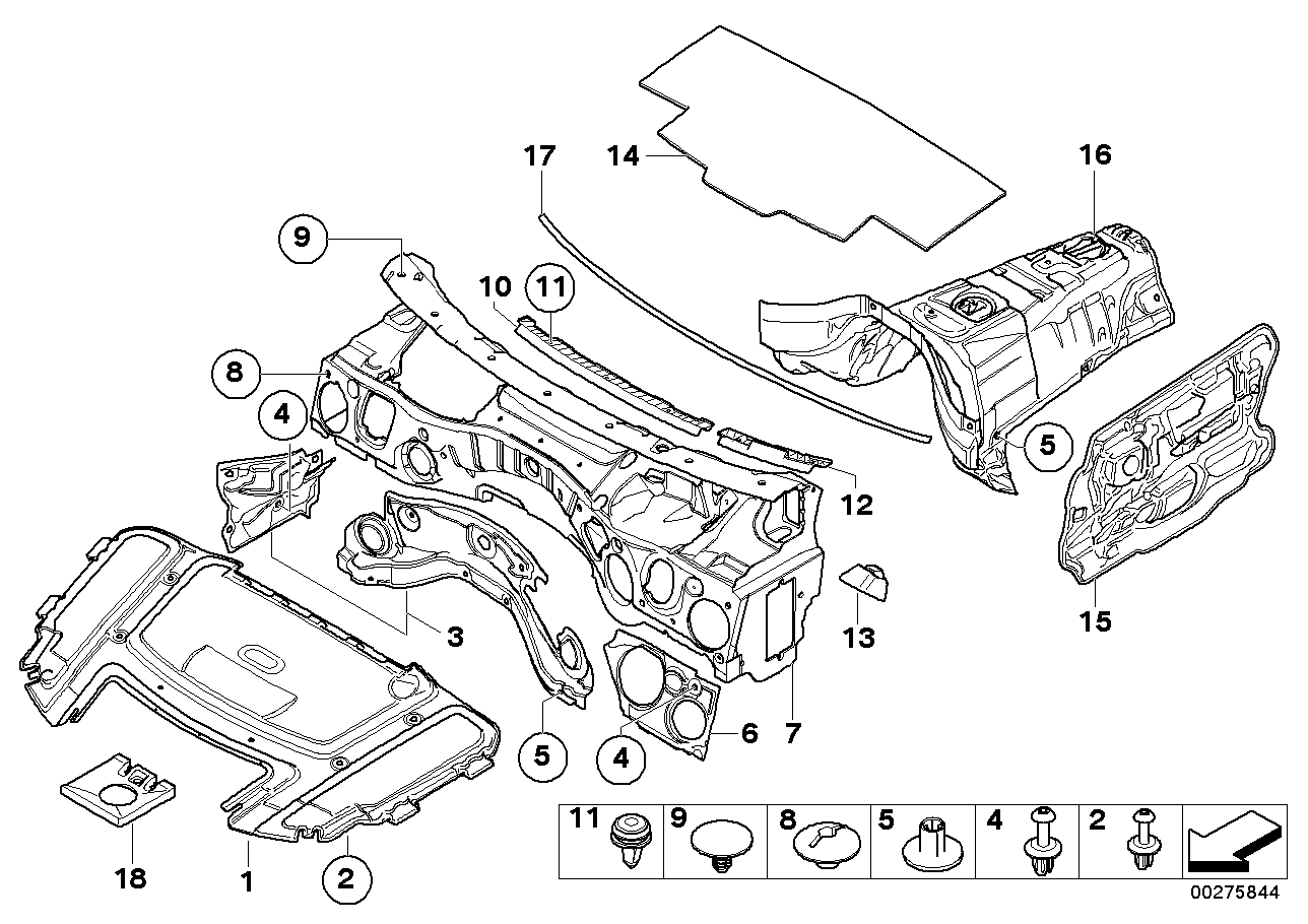 Genuine BMW 51487117658 E92 Sound Insulating Roof Front (Inc. 330d, 335xi & 316i)