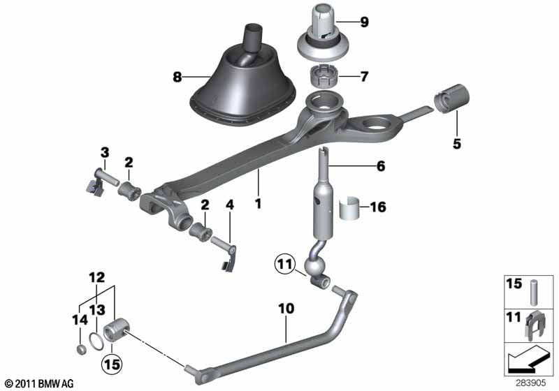 Genuine BMW 25117596025 Shift Lever