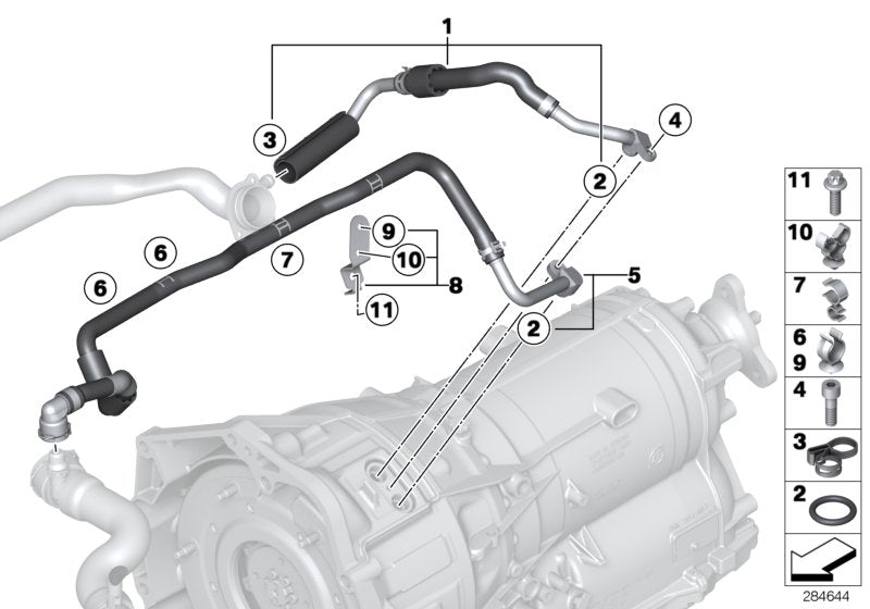 Genuine BMW 17128605499 Coolant Line (Inc. Hybrid 5, Hybrid 3 & Hybrid 7L)