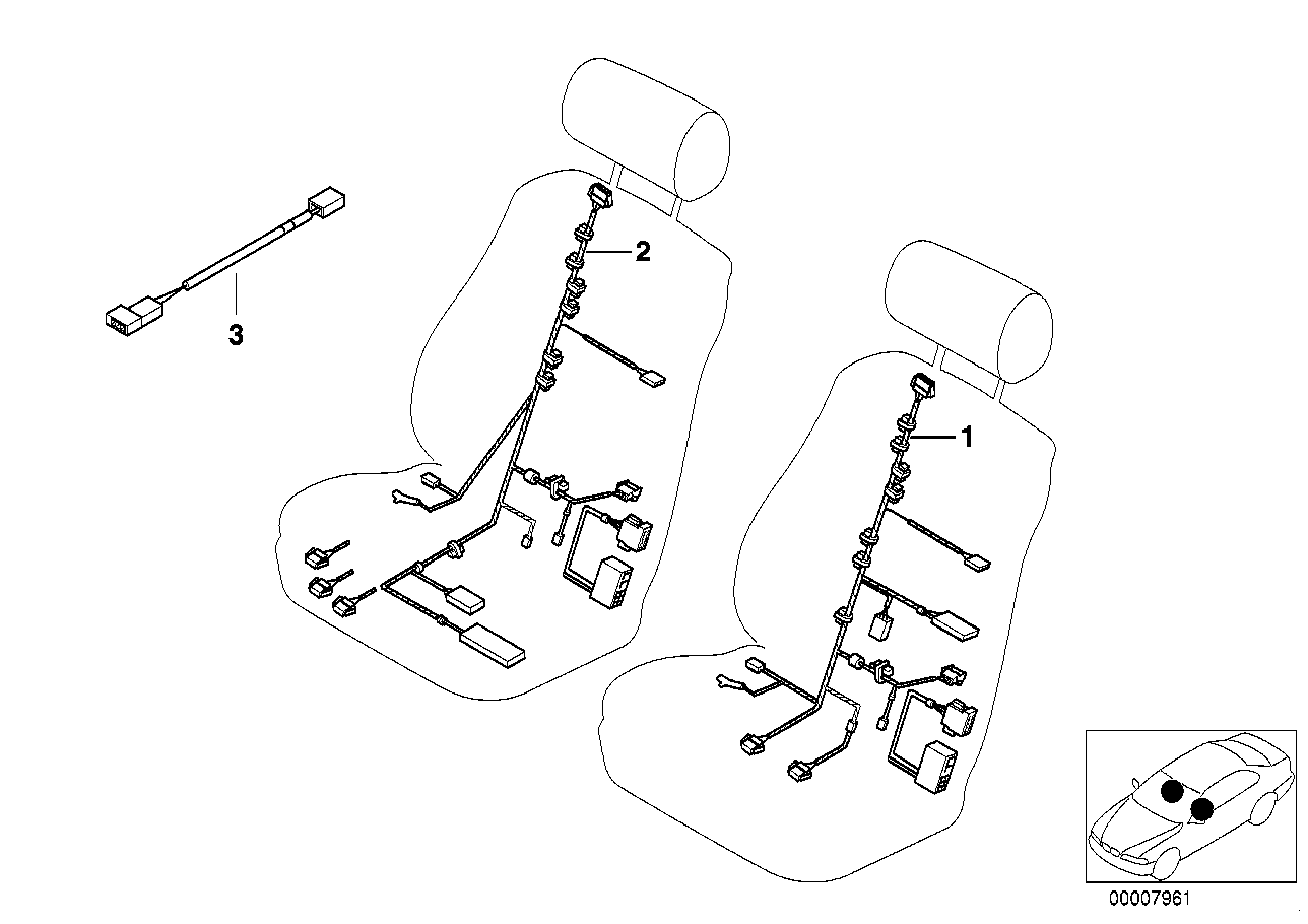 Genuine BMW 61129188788 E71 E70 Wiring Set Seat, Driver's Side (Inc. X6 M & X5)