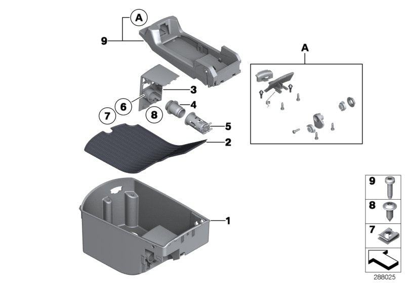 Genuine BMW 51169179826 Storage Bin, Armrest Front Center (Inc. 750i, 750LiX 4.0 & 750Li)