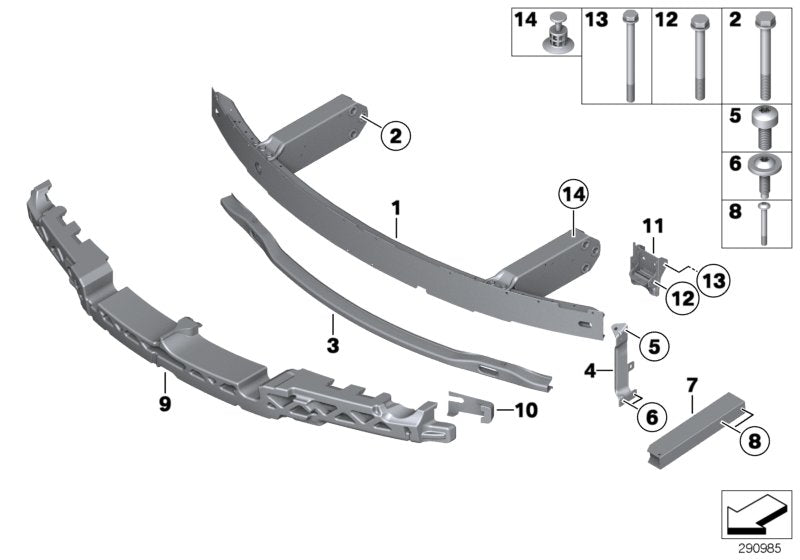 Genuine BMW 51117293259 Cover For Impact Absorber (Inc. 650iX, 640d & 640i)