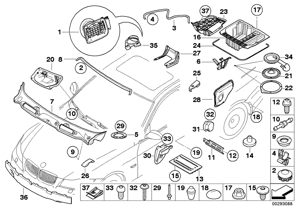 Genuine BMW 51717175268 E92 Covering Cap (Inc. 330xd, 320i & 316i)