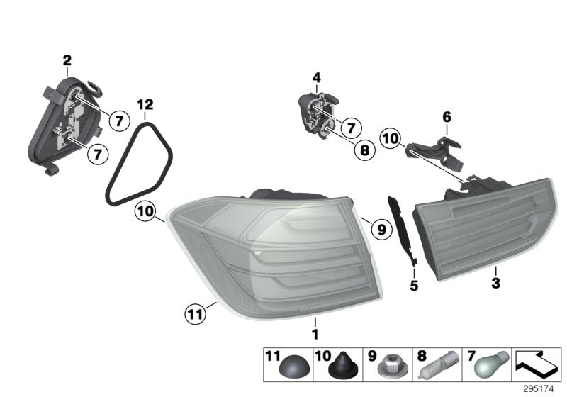 Genuine BMW 63217313420 Right Clamp (Inc. 318d, 335iX & Hybrid 3)