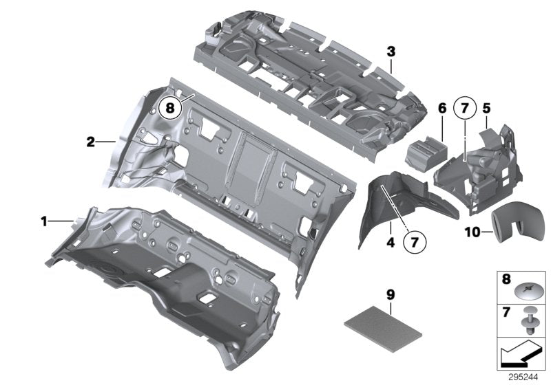 Genuine BMW 51489113353 Sound Insulation, Side Panel, Rear Left (Inc. 760i, 740LdX & 740Li)