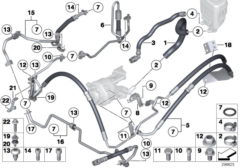 Genuine BMW 32416781958 Return Pipe Dynamic Drive PART 2 (Inc. 535i, 740i & 740Li)