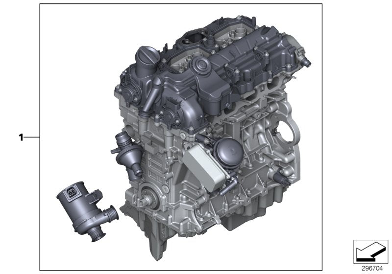 Genuine BMW 11002420306 F20 Short Engine N20B20A (Inc. 220i, 228i & 125i)