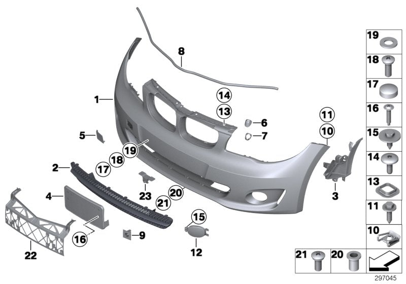 Genuine BMW 51117311214 E82 E88 TriCover, Bumper, Primed, Front SRA (Inc. 118i, 118d & 125i)