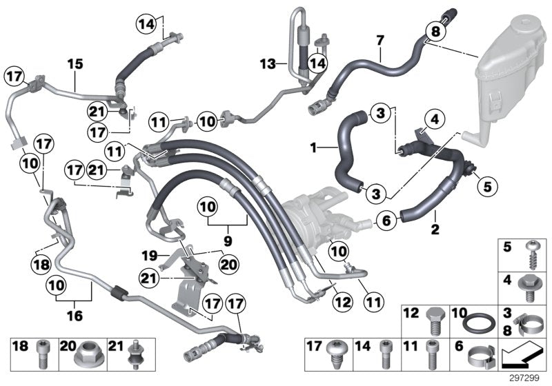Genuine BMW 32416793656 Bracket, Expansion Hose (Inc. 650i, 550i & 750i)