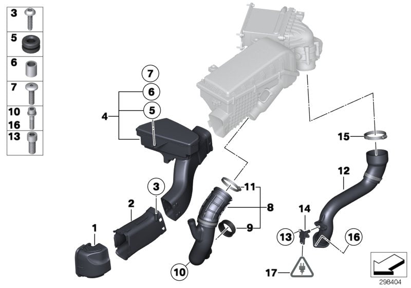 Genuine BMW 13717577487 RR6 Intake Duct ZYL. 1-6 (Inc. Ghost EWB, 760Li & Dawn)