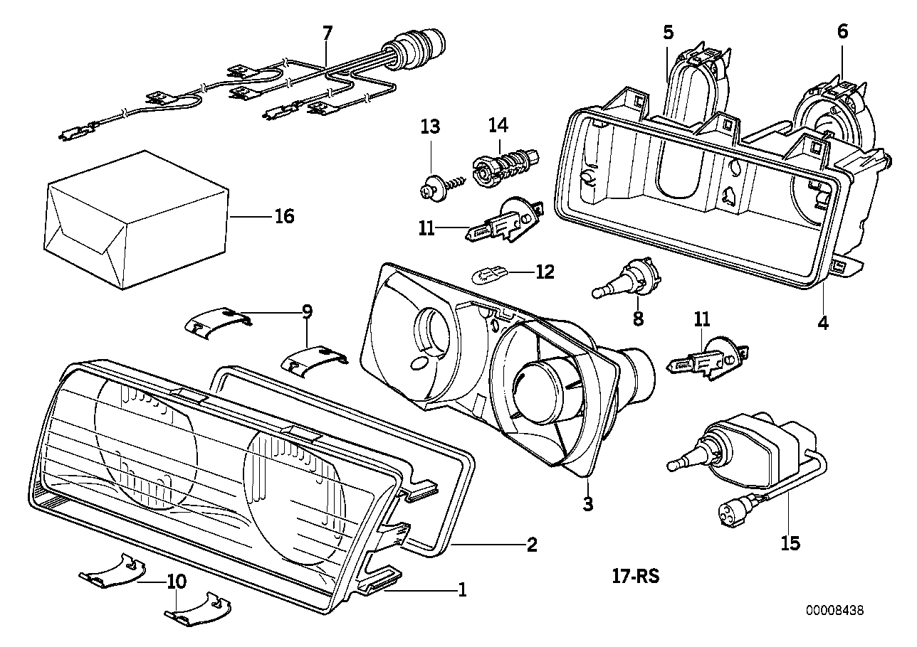 Genuine BMW 63121393851 E36 Housing ZKW (Inc. 325i, 318tds & 318i)