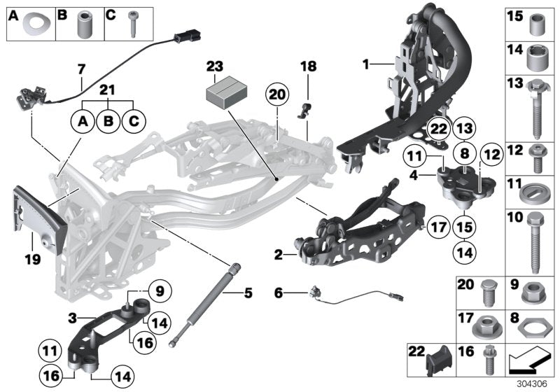 Genuine BMW 54377192955 E89 Coupling Lock, Left (Inc. Z4 23i, Z4 35i & Z4 20i)