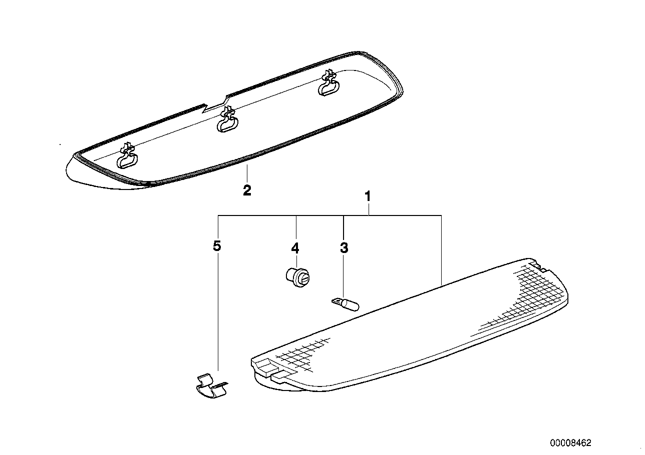 Genuine BMW 63258357877 E36 Third Stoplamp (Inc. 323ti, 316i 1.6 & 316g)
