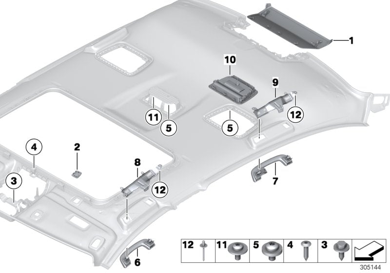 Genuine BMW 51168052689 Handle Rear Left SCHWARZ (Inc. X5)