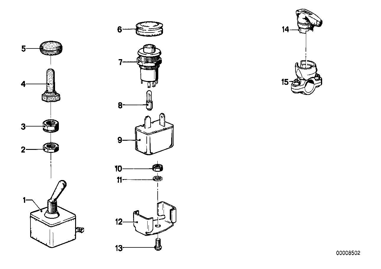 Genuine BMW 63171352684 Switch (Inc. R90/6, R50/5 & R60/6)