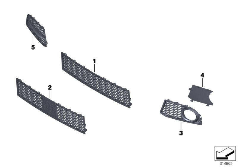 Genuine BMW 51118049674 Covering Right M (Inc. 520d ed, 530dX & 535d)