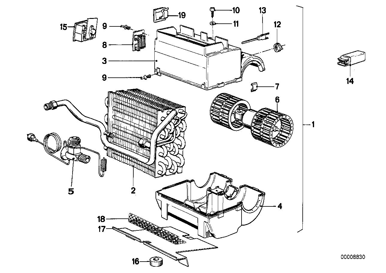 Genuine BMW 64501380658 E24 Expansion Valve (Inc. 628CSi, 635CSi & M635CSi)