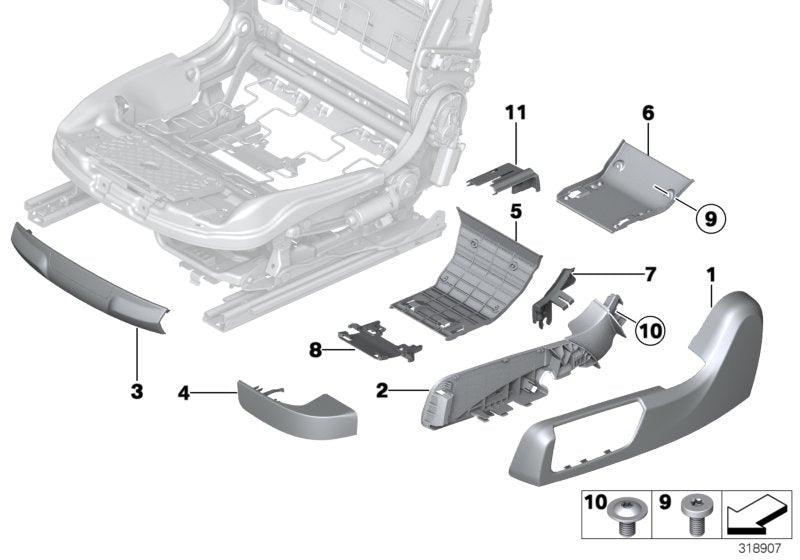 Genuine BMW 52107345652 Belt Protector (Inc. 650iX, 640dX & M6)