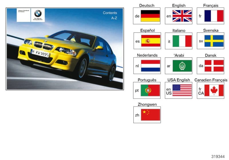 Genuine BMW 01410158142 E46 Owner'S Handbook M3 E46/2 EN US, MJ 04 (Inc. M3)