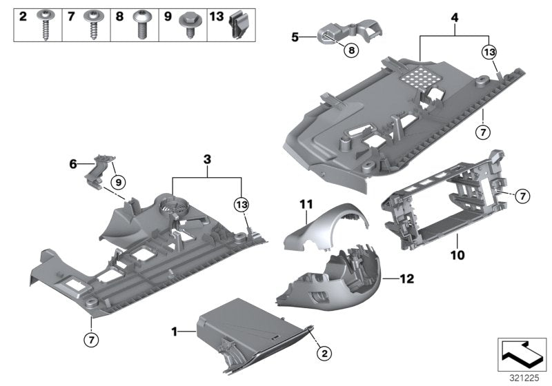 Genuine BMW 51459206029 Folding Box, Driver's Side ZIMTBRAUN (Inc. 520d ed, 550i & 530d)