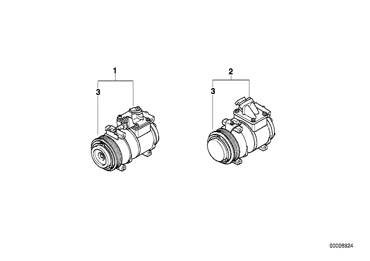 Genuine BMW 64528385918 E38 Exchange Air Conditioning Compressor (Inc. 750i, L7 & 750iLP)