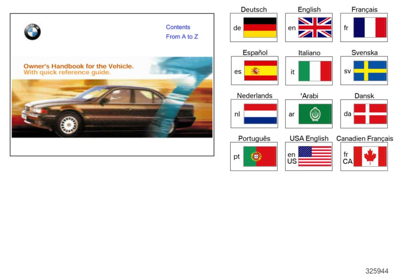 Genuine BMW 01409789740 E38 Owner's Handbook E38 DE, MJ 1996 (Inc. 740iL, 750iL & 740iLP)