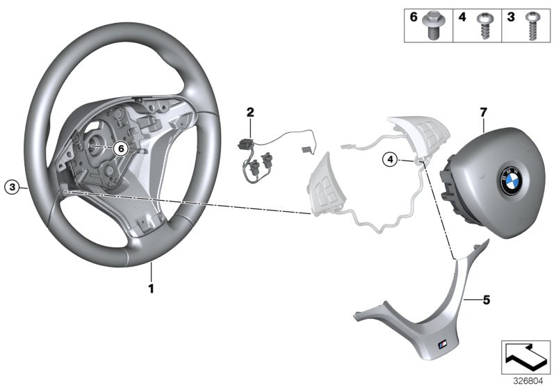 Genuine BMW 32307846671 E70 E71 M Sprt St. Wheel, Leather, Shift Paddles (Inc. X5)