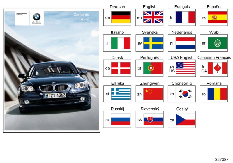 Genuine BMW 01412602172 E60 E61 Owner's Handbook E60, E61 EN US, MJ 2010 (Inc. 535i, 528i & 535xi)