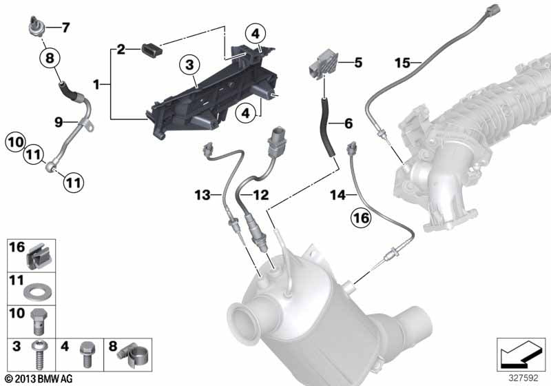 Genuine BMW 13628507628 Egr Temperature Sensor L=440MM