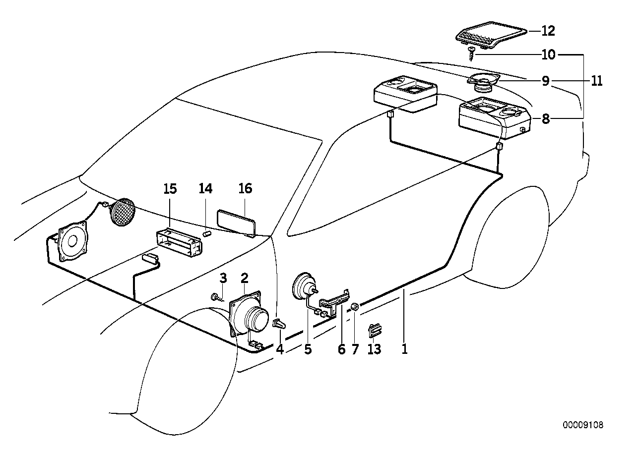 Genuine BMW 65131393464 E36 Loudspeaker PERGAMENT DKL. (Inc. 318i, 320i & 316i)
