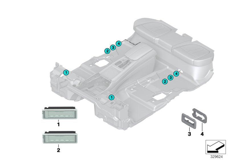 Genuine BMW 63319299374 F15 F16 Support Holding Frame WEISS (Inc. X6 40dX & X5)