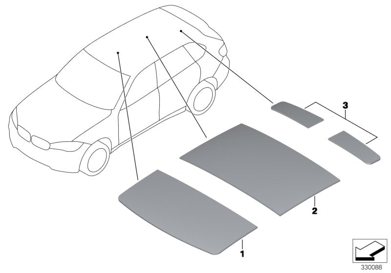 Genuine BMW 51489892169 G05 G06 Sound Insulation For Roof, Front (Inc. X5 45eX & X6)