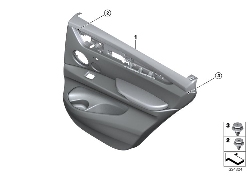 Genuine BMW 51427415505 F16 Door Lining Leather Rear Left ELFENBEINWEISS (Inc. X6)