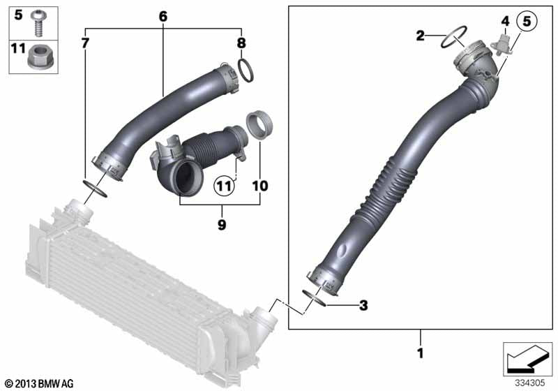 Genuine BMW 13628644433 Pressure Sensor
