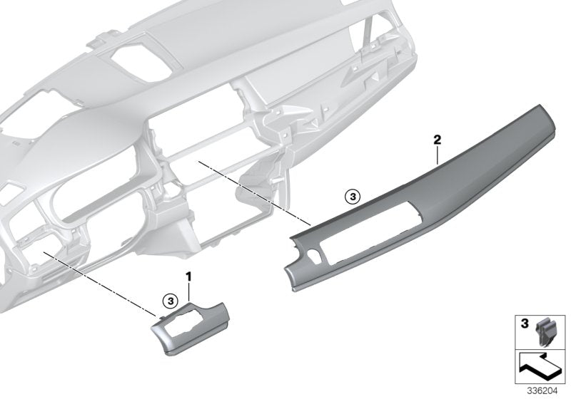 Genuine BMW 51459292074 Trim, I-Panel, Wood, Ash, Passenger BRAUN (Inc. 535dX, 550iX & 550iX 4.4)