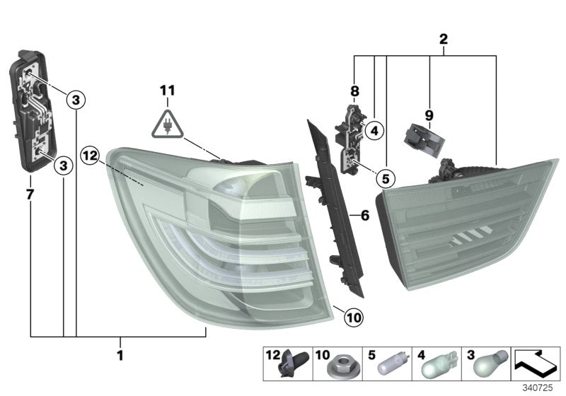 Genuine BMW 63217256642 F25 Grommet (Inc. X3)