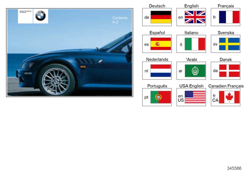 Genuine BMW 01409789950 E36 Owner's Handbook Z3 E36/7 DE, MJ 1997 (Inc. Z3 2.8, Z3 1.9 & Z3 1.8)