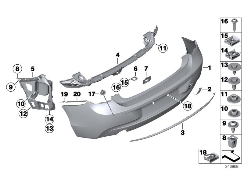 Genuine BMW 51127273796 Decorative Strip LINE SPORT