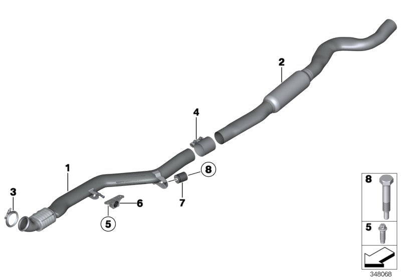 Genuine BMW 18307633096 F21 F20 Front Pipe (Inc. 335i, M235i & M235i Racing)
