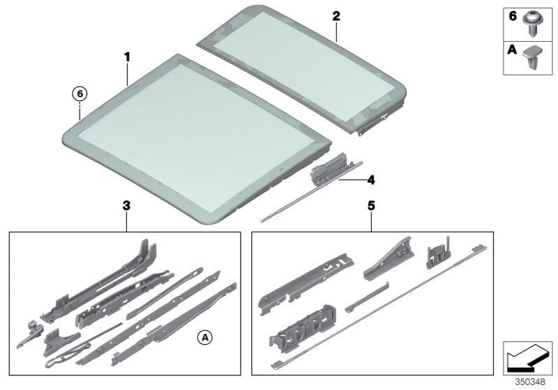 Genuine BMW 54109463699 RR31 Glass Cover, Rear (Inc. Cullinan & Cullinan Black Badge)